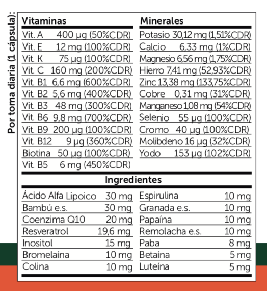 MULTIVITAMÍNIC FORTE PV (60 càpsules)