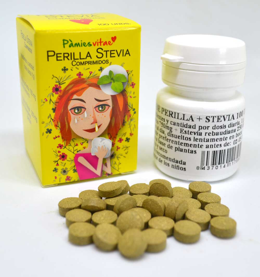 COMPRIMITS DE STEVIA + PERILLA (100 und.)