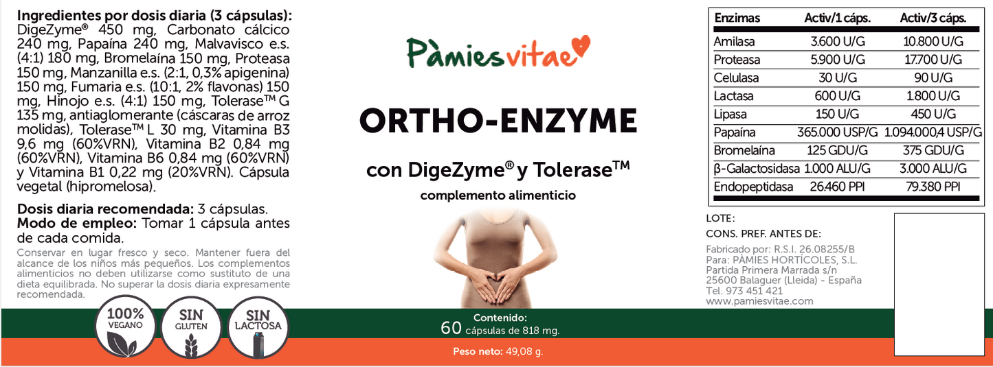 ORTHO-ENZYME PV (60 cápsules)